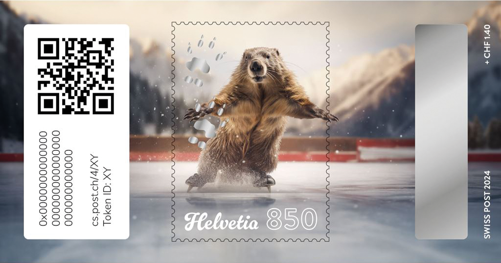 2024, Crypto Stamp "Schlittschuh"