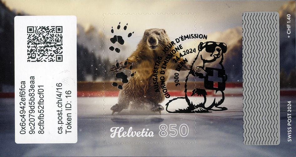2024, Crypto Stamp "Schlittschuh"
