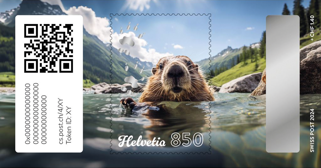 2024, Crypto Stamp &quot;Schwimmen&quot;