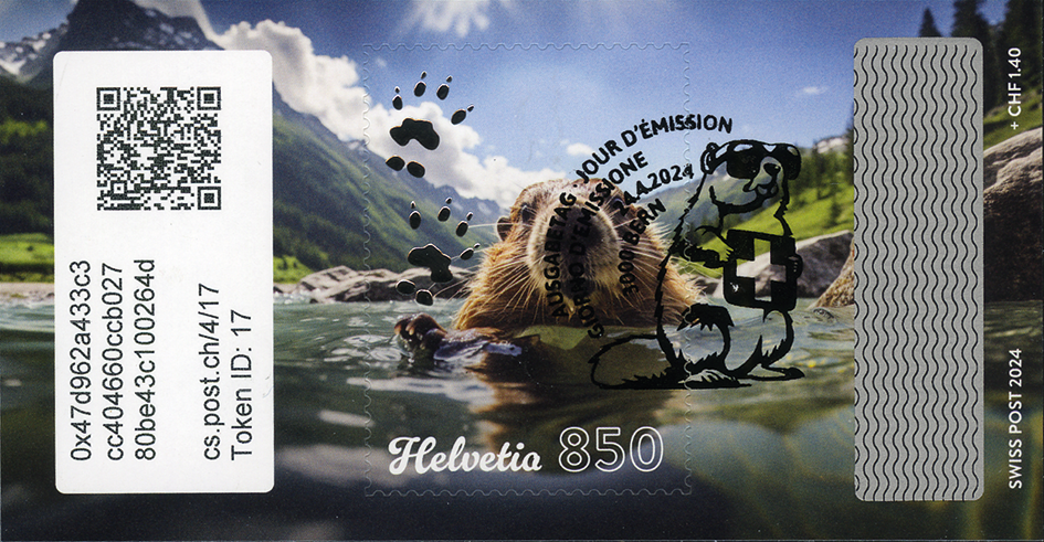 2024, Crypto Stamp "Schwimmen"