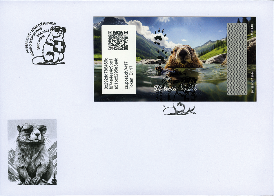 2024, Crypto Stamp &quot;Schwimmen&quot;