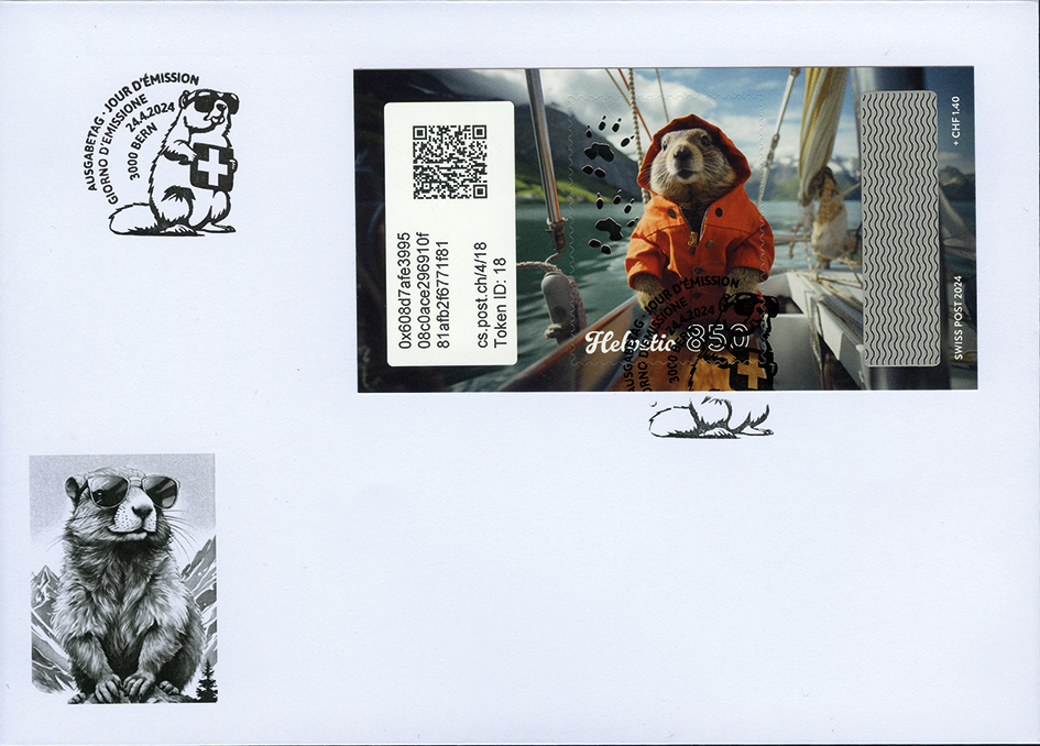 2024, Crypto Stamp "Segeln"