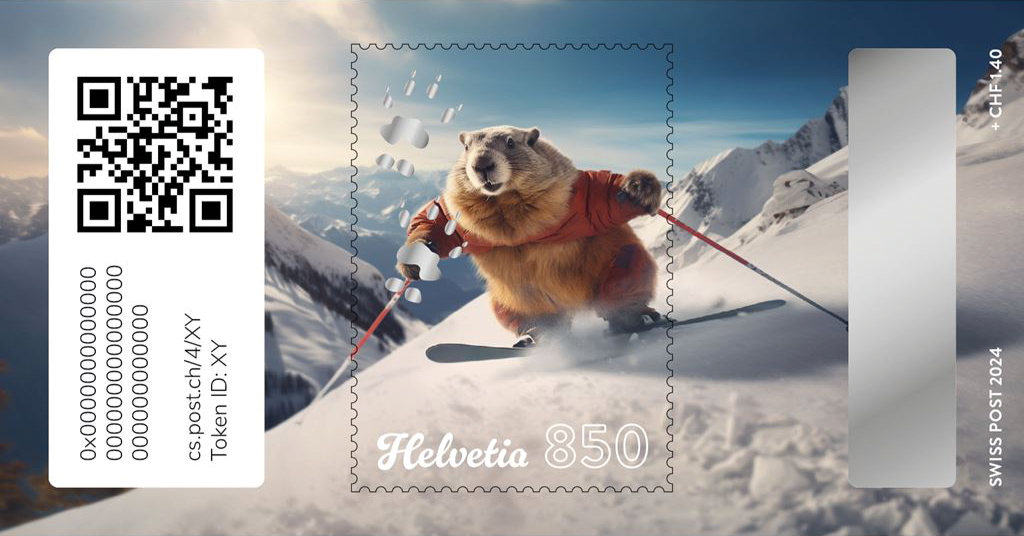 2024, Crypto Stamp &quot;Ski&quot;