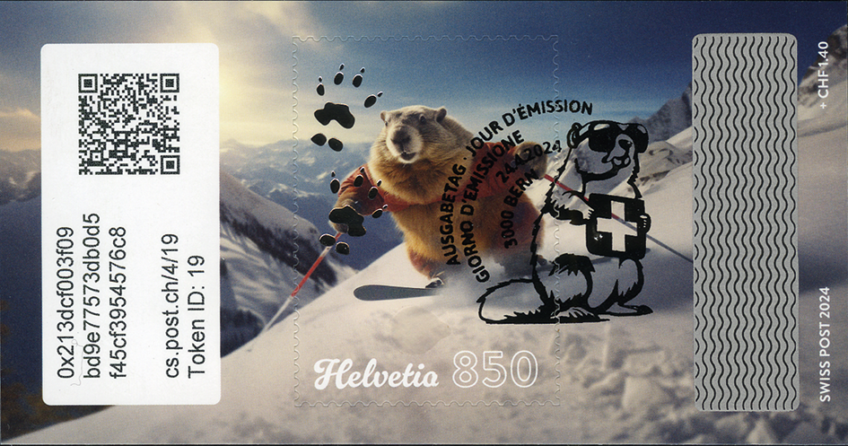 2024, Crypto Stamp "Ski"