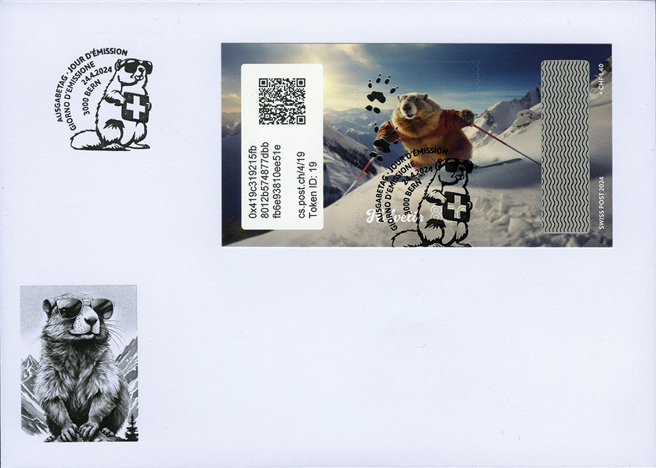 2024, Crypto Stamp "Ski"