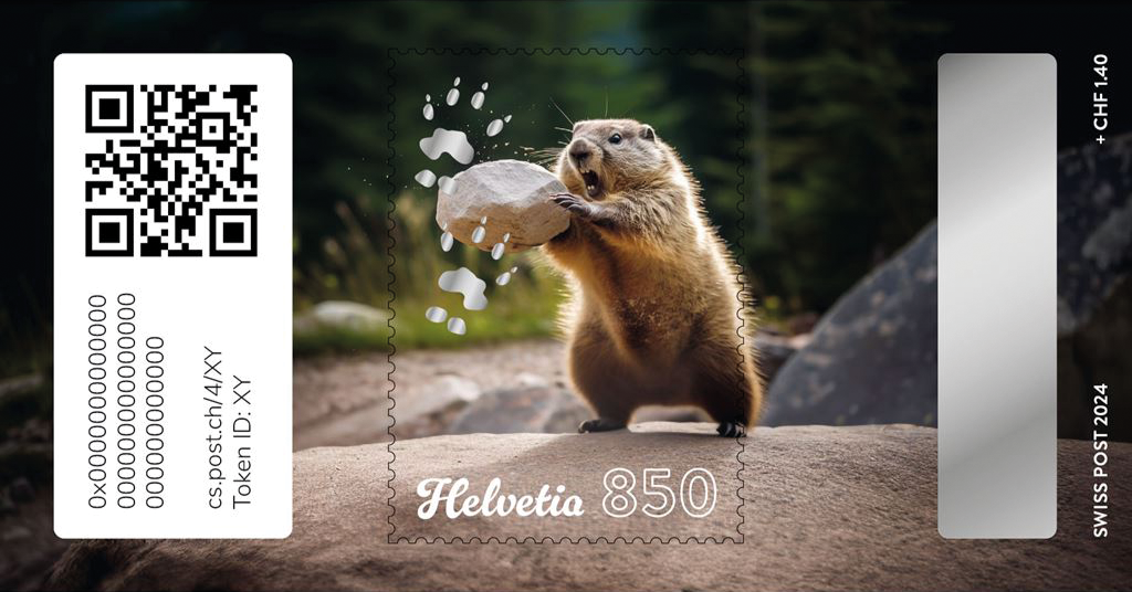 2024, Crypto Stamp &quot;Steinstossen&quot;