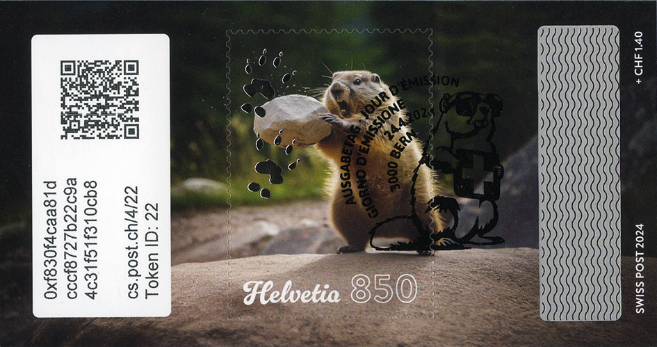 2024, Crypto Stamp &quot;Steinstossen&quot;