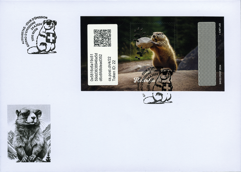 2024, Crypto Stamp &quot;Steinstossen&quot;