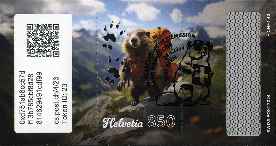 2024, Crypto Stamp &quot;Wandern&quot;