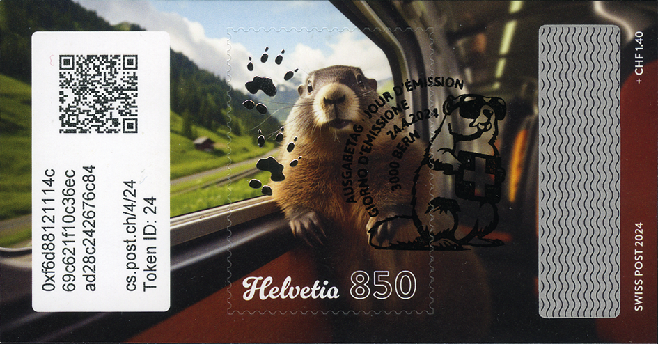 2024, Crypto Stamp "Zugfahren"