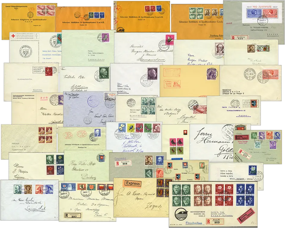 1918-1960, Belege-Kollektion Pro Juventute