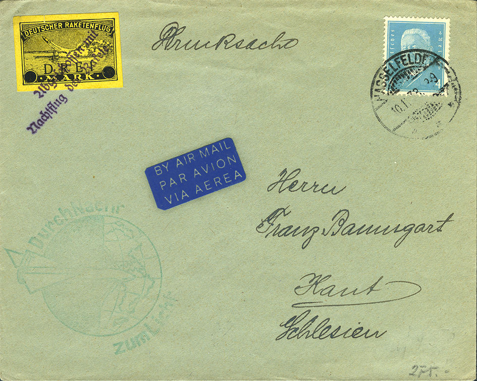 1933, Raketenpost "Durch Nacht zum Licht II"