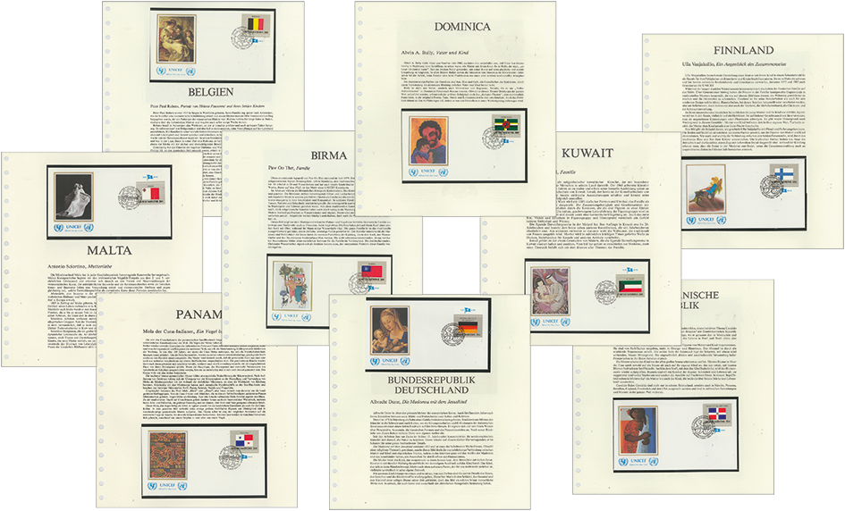 1981-1987, UNICEF-Flaggen der Nationen-Sonderedition