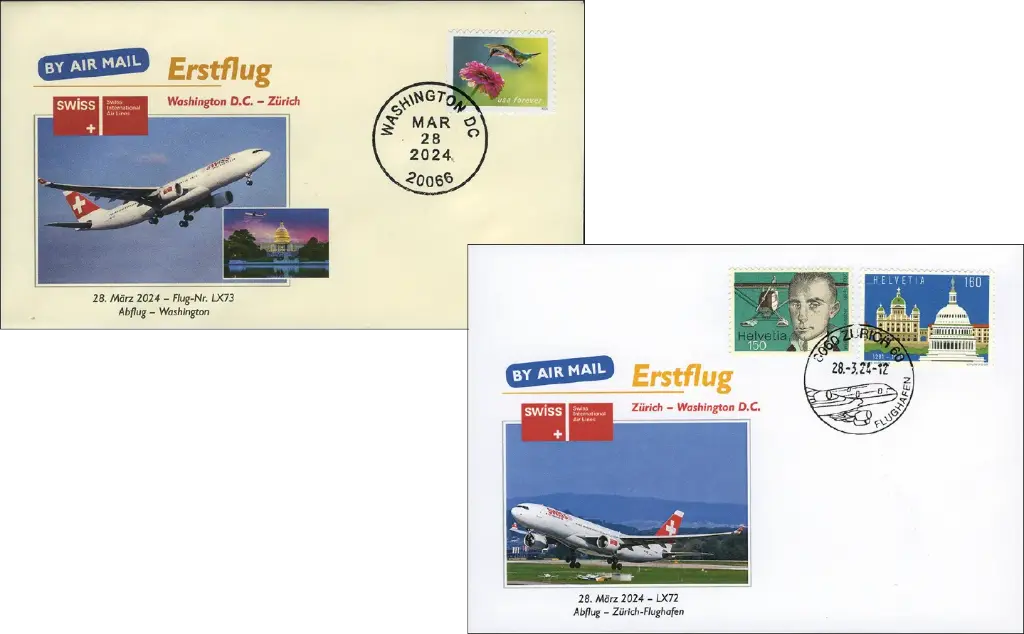 2024, Erst- und Sonderflüge, SWISS, Zürich nach Washington und zurück