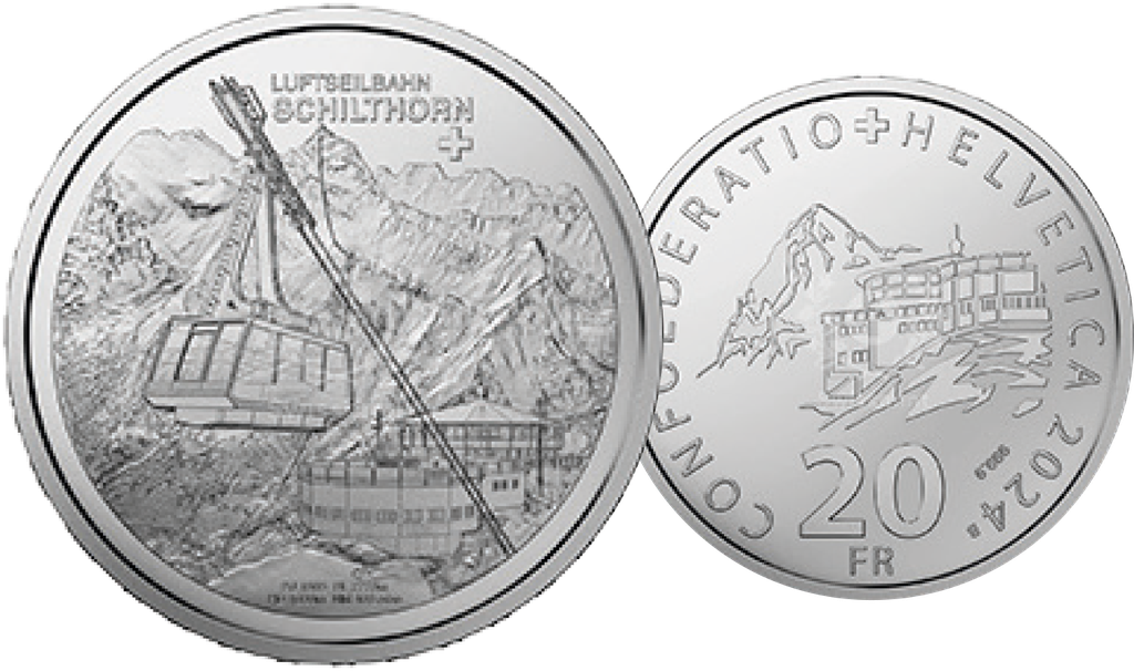 2024, 20 Fr. Gedenkmünze &quot;Schilthorn&quot;