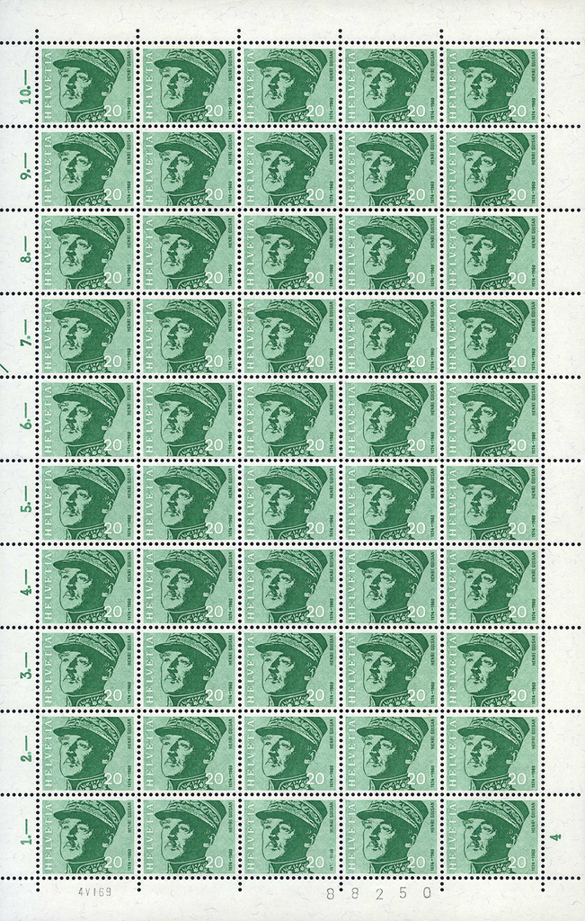 1969, Porträtmarken I, General GUISAN