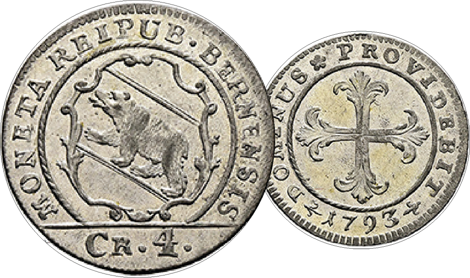 1793, 1 Batzen - 4 Kreuzer Bern