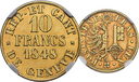 1848, 10 Francs, Genf