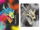 2024, Crypto Stamp &quot;Drache schwarz&quot;, Niederlande