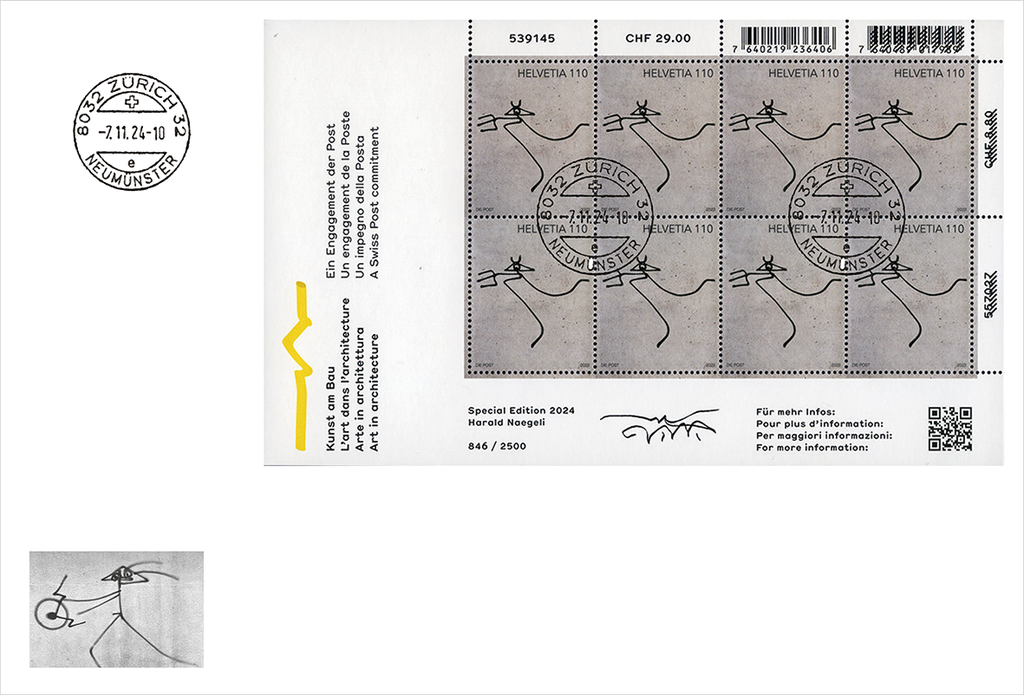 2024, Kunst am Bau - Limitierte Sonderauflage Harald Naegeli