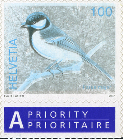 100 Rp. Kohlmeise, "Andruck"