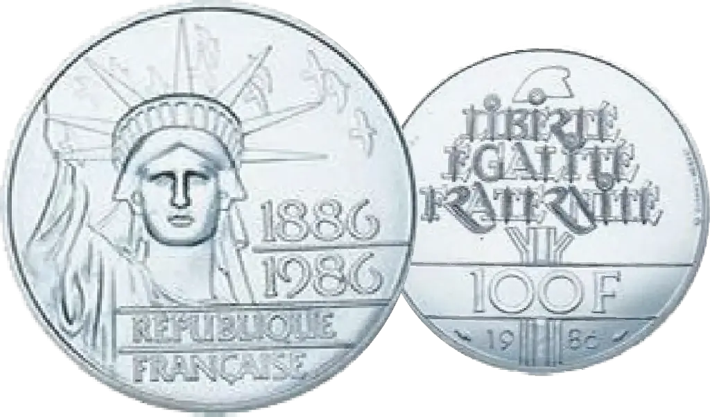 1986, 100 Francs, Statue of Liberty, Frankreich