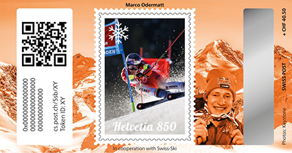 2024, Crypto Stamp &quot;Marco Odermatt&quot; - Bronze Edition