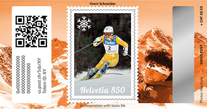 2024, Crypto Stamp &quot;Vreni Schneider&quot; - Bronze Edition