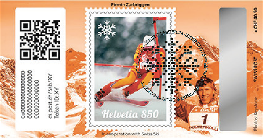 2024, Crypto Stamp "Pirmin Zurbriggen" - Bronze Edition
