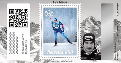 2024, Crypto Stamp &quot;Dario Cologna&quot; - Silver Edition