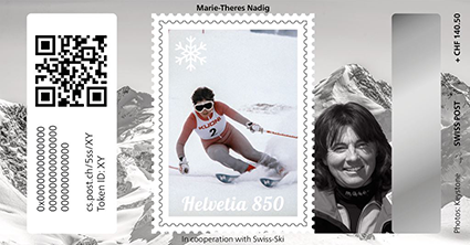 2024, Crypto Stamp &quot;Marie-Theres Nadig&quot; - Silver Edition