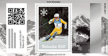 2024, Crypto Stamp &quot;Vreni Schneider&quot; - Silver Edition