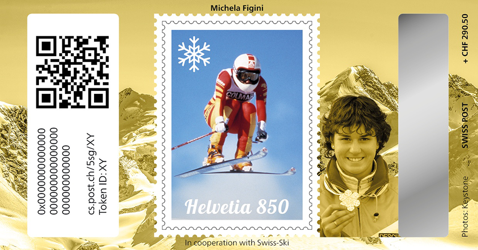 2024, Crypto Stamp "Michela Figini" - Gold Edition