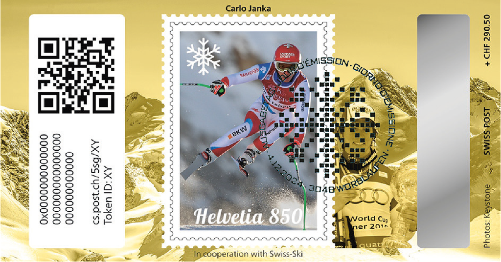 2024, Crypto Stamp "Daniela Meuli" - Gold Edition