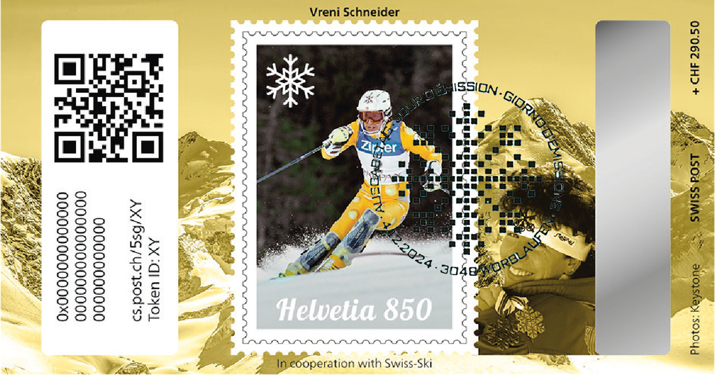 2024, Crypto Stamp &quot;Vreni Schneider&quot; - Gold Edition