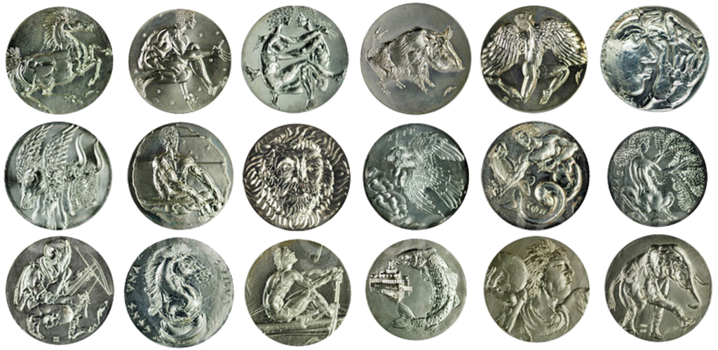1969-1994 Hans Erni-Medaillen Silber Sammlung