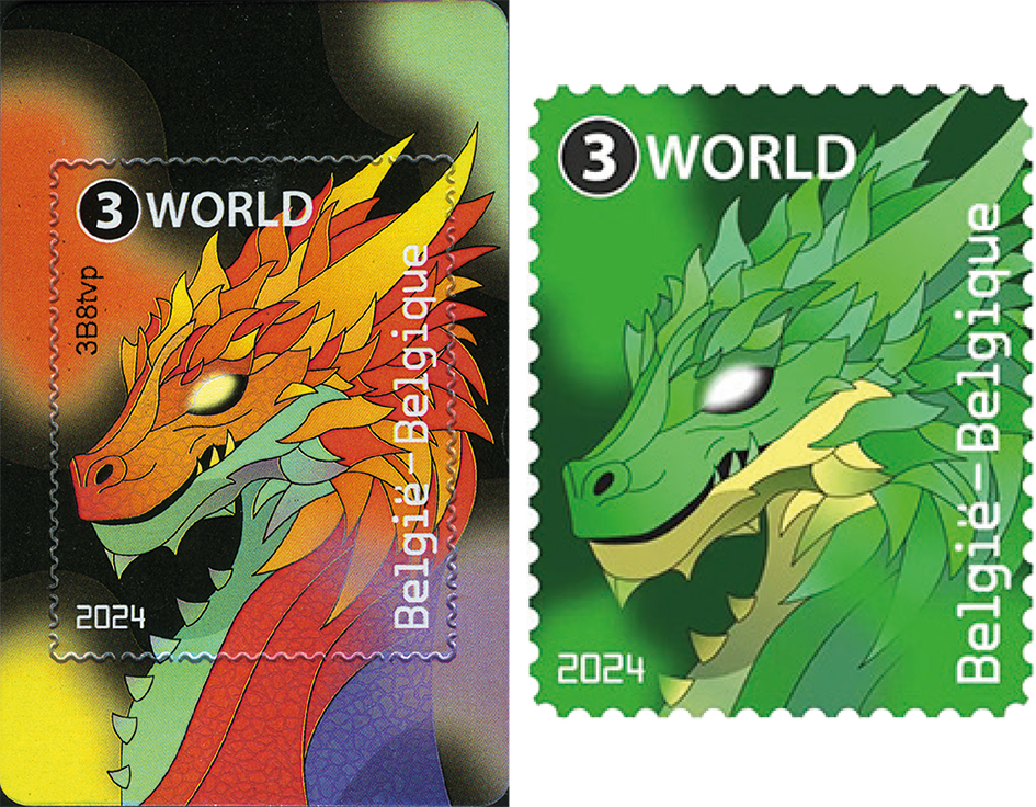2024, Crypto Stamp &quot;Drache grün&quot;, Belgien