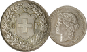 1908, 5 Fr. Silber-Kursmünze Helvetiakopf