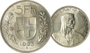 1925, 5 Fr. Silber-Kursmünze Hirtenkopf