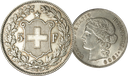 1909, 5 Fr. Silber Kursmünze Helvetiakopf