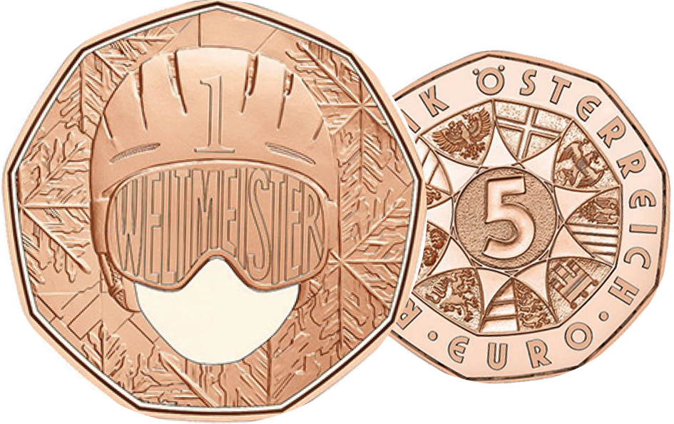2024, 5 Euro "Ski-Weltmeisterschaft", Österreich