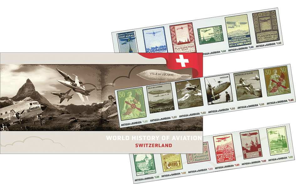 2024, WORLD HISTORY OF AVIATION, Switzerland UNGEZÄHNT