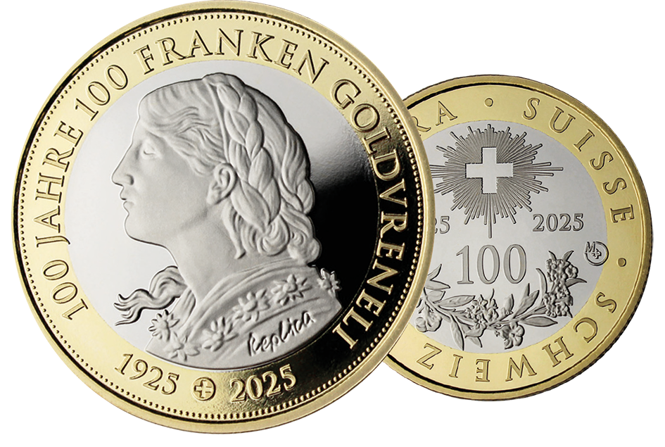 2025, 100 Jahre 100 Franken Goldvreneli per 10