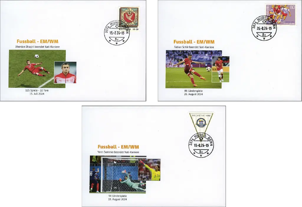 2024, Beendigung Nati-Karriere (Shaqiri, Sommer, Schär) Komplett Set