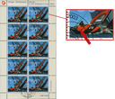 90 Rp. Alinghi - Switzerland, Abart:"Markanter schwarzer Fleck"