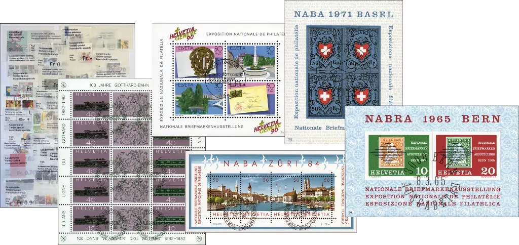 1975, Motiv-Kollektion über 75 Gramm mit vielen populären Schweiz-Motiven 