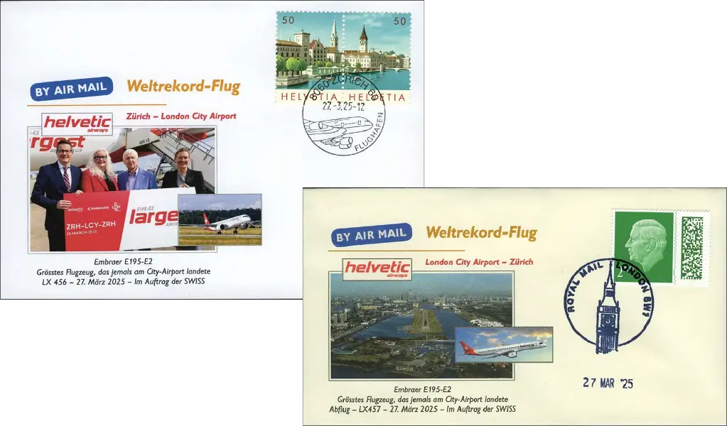 2025, Weltrekord-Flug, EMBRAER E195-E2, Zürich-London