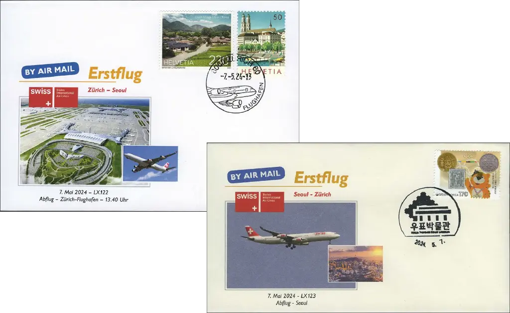 2024, Hin- und Rückflug, Direktflug "SWISS", Zürich-Seoul