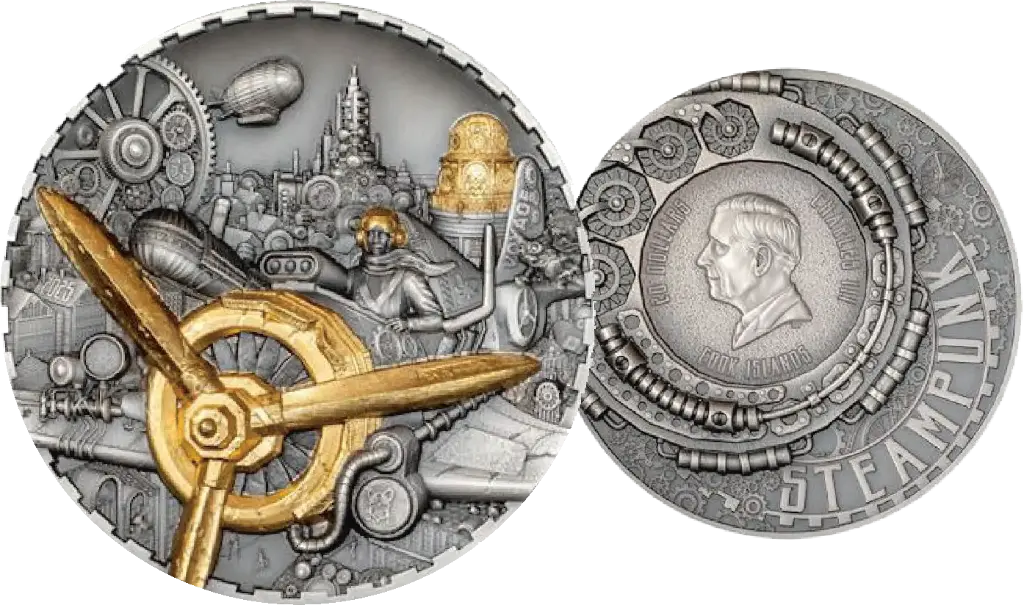 2025, 20 Dollar Steam Punk - Aviation, Cook Islands