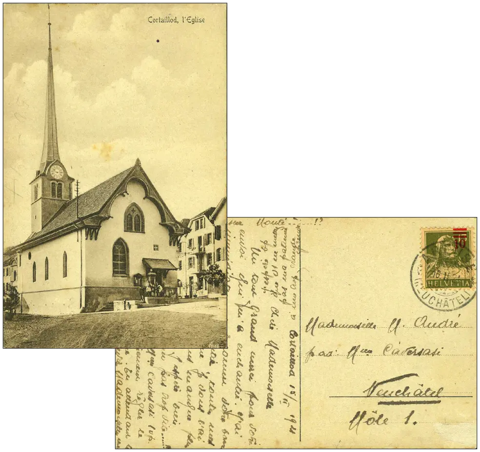 10-13 Rp. grünoliv, "Aufdruck nach oben versetzt "       